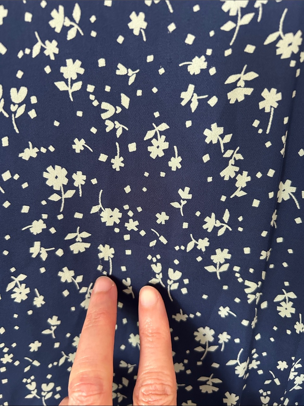 Polo Ralph Lauren blue floral silk v neck sleeveless handkerchief, midi dress 8 - Picture 10 of 13
